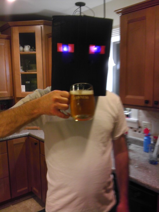 Enderdad, enjoying a beer