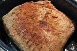 Seared brisket, could have been browner