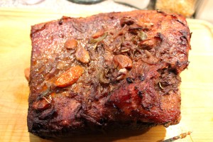 Out of the oven. You can totally see where I didn't get all of the point off. But it's going to be okay...