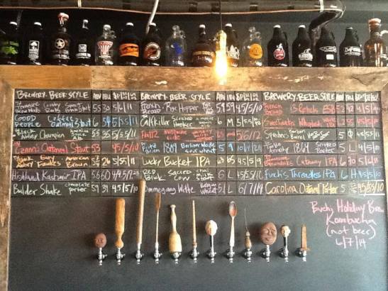 LOTS to choose from (the taps wrap around the right side)